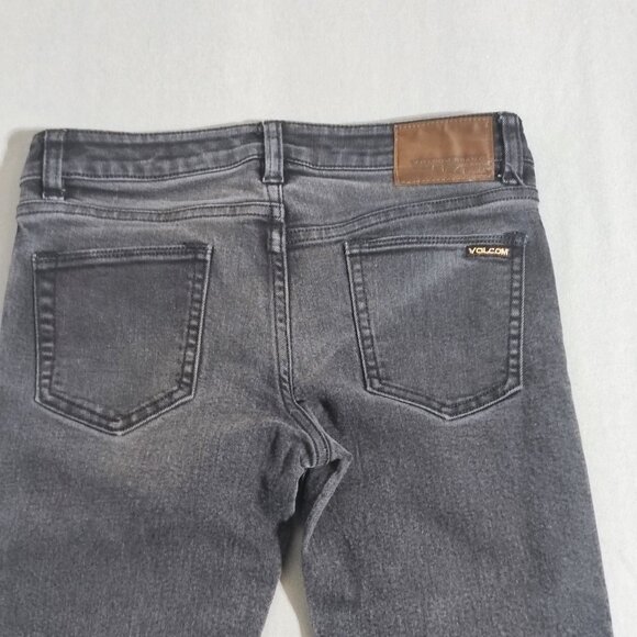 Volcom Jeans men's youth size 27X27 medium washed grey 2X4 Skinny fit jeans - Picture 4 of 15